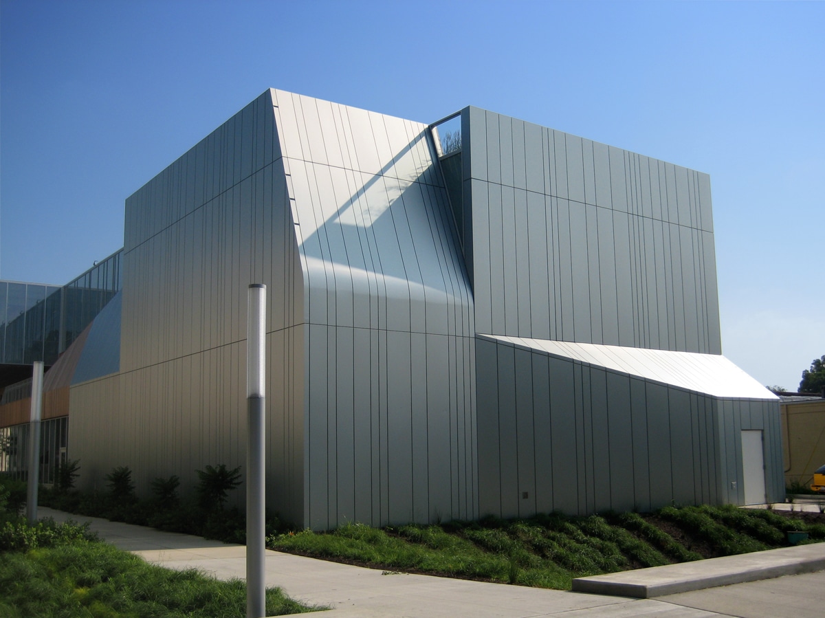Exterior image of Oberlin College – Phyllis Litoff Building in Oberlin, Ohio. Pressure equalized rainscreen by Riverside Group.
