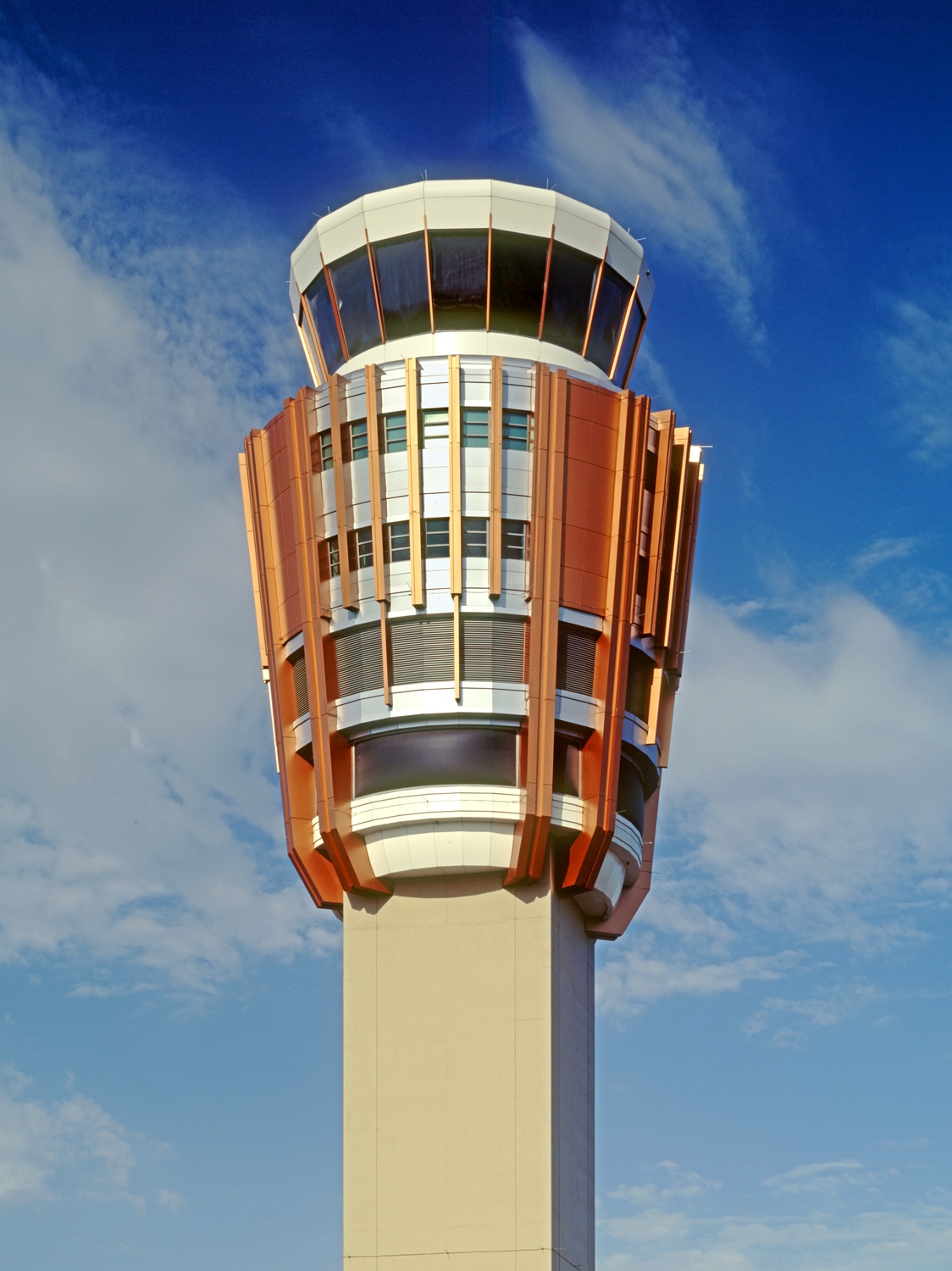Close up photo of Tower at Phoenix Sky Harbor International Airport, Phoenix, Arizona.