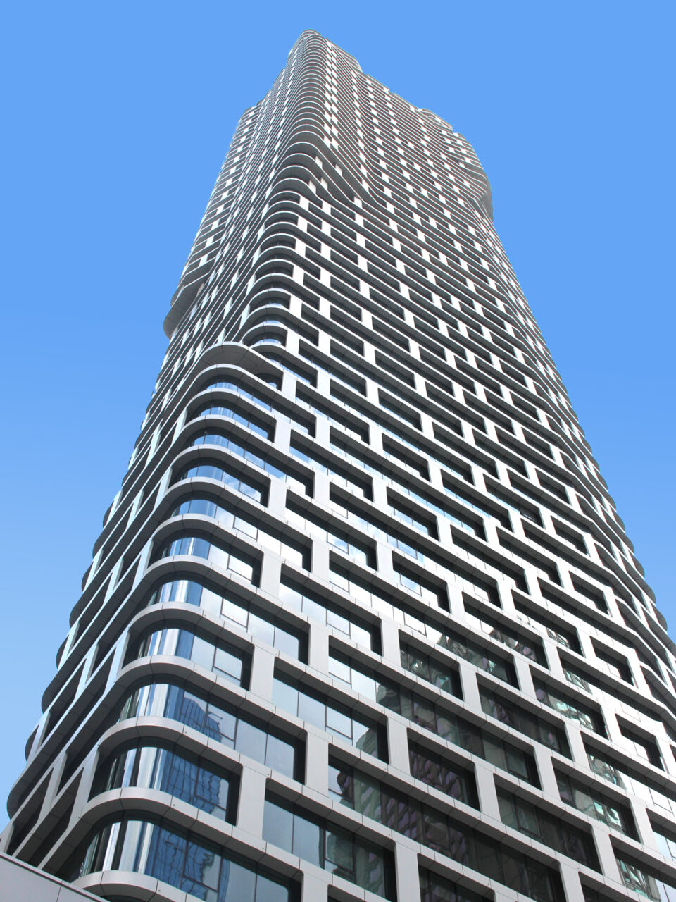 Skyscraper view of 242-West-53rd Street, New York.